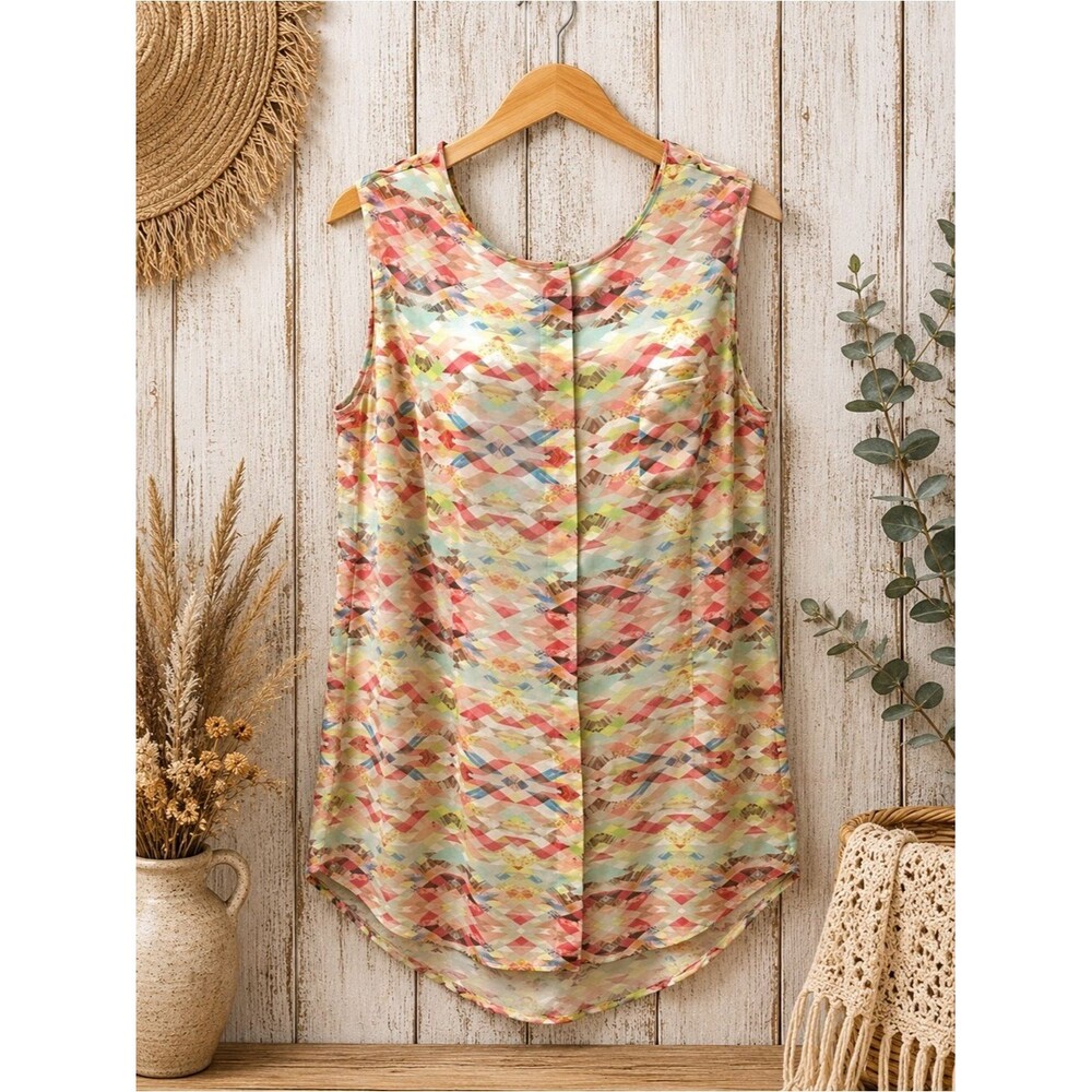 Cabi By Anthropologie Top Avery Southwestern Button Down Medium Blouse